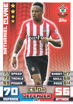 Nathaniel Clyne Southampton 2014/15 Topps Match Attax #237